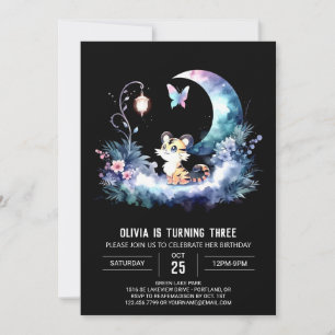 Pastel Fun Tiger Geburtstag Einladung