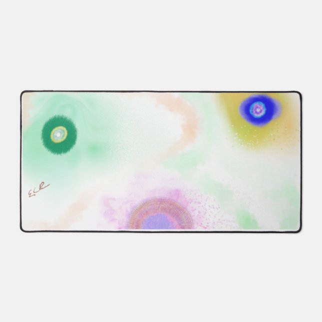 Pastel Galaxies Impressionist Art Desk Mat Schreibtischunterlage (Vorderseite)