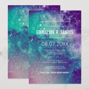 Pastel Galaxy Graduation Party - Einladung
