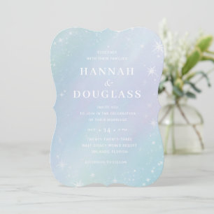 Pastel Galaxy Iridescent Wedding Einladung
