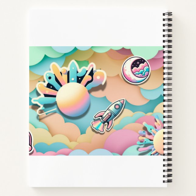 Pastel Galaxy-Notebook Notizbuch (Rückseite)
