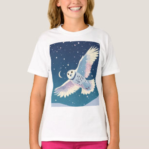 Pastel Galaxy Owl" T - Shirt der Mädchen