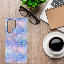 Pastel Galaxy Paw Prints - Niedlicher kosmischer P Samsung Galaxy Hülle