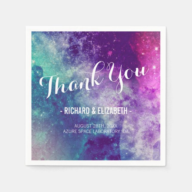 Pastel Galaxy Wedding Napkins Serviette (Vorderseite)