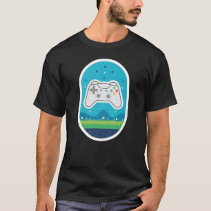 Pastel-Gamer-Wiese Süße Traumlandschaft Game Contr T-Shirt