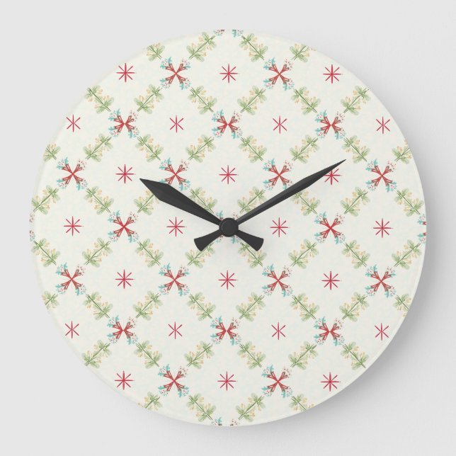 Pastel Garden Dance Große Wanduhr (Vorderseite)
