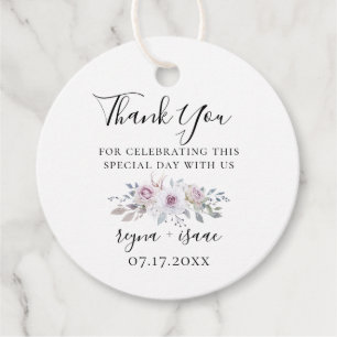 Pastel Garden Floral Wedding Vielen Dank Geschenkanhänger