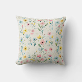 pastel garden watercolor florals kissen