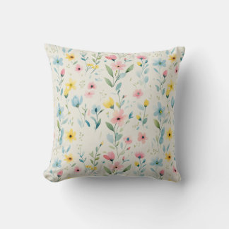 pastel garden watercolor florals kissen