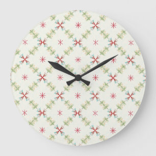Pastel-Garten-Tanz Große Wanduhr