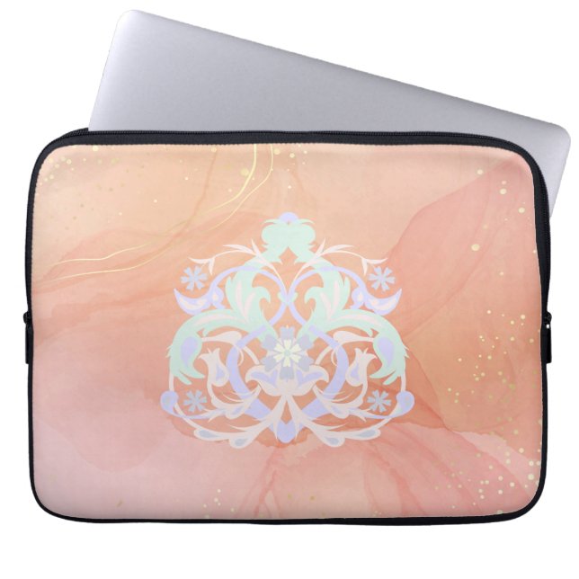 Pastel-Gartenflüstern – Erhebende Florale Laptopschutzhülle (Vorderseite)