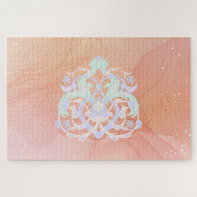 Pastel-Gartenflüstern – Fröhliche Blumen Puzzle (Horizontal)