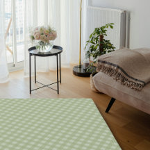 Pastel Geen Simple Boho Karierte Framhouse Area