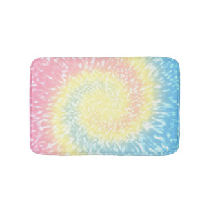 Pastel Gefärbte Krawatte Hippie Swirl Badematte