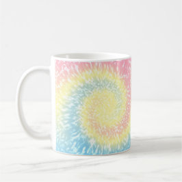 Pastel-Gefärbte Krawatte Hippy Swirl Kaffeetasse