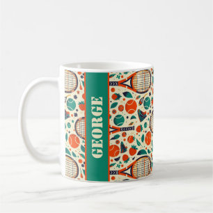 Pastel Gelb 🎾 Vintages Tennis 🎾 Kaffeetasse