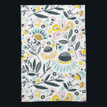 Pastel Geometric Floral Kittuch Küchentuch<br><div class="desc"></div>