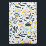 Pastel Geometric Floral Kittuch Küchentuch<br><div class="desc"></div>