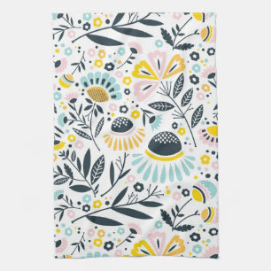 Pastel Geometric Floral Kittuch Küchentuch