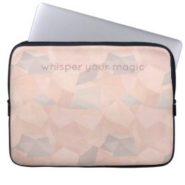 Pastel Geometric Pop | Blush Custom Laptop Sleeve