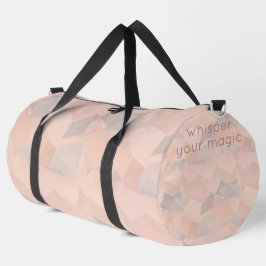 Pastel Geometric Pop | Blush Custom Large Duffle Bag