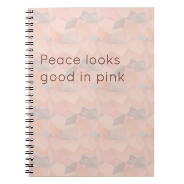 Pastel Geometric Pop | Blush Custom Notebook Notizblock (Vorderseite)