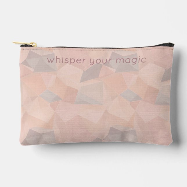 Pastel Geometric Pop | Blush Custom Small Zubehörtasche (Vorderseite)