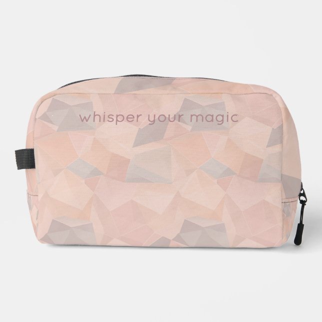 Pastel Geometric Pop | Blush Custom Toiletries Bag Waschbeutel (Vorderseite)