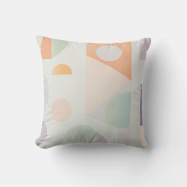 Pastel Geometric Shapes Pillow Kissen
