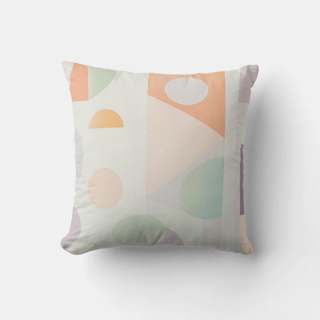 Pastel Geometric Shapes Pillow Kissen (Vorderseite)