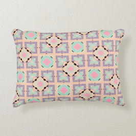 Pastel Geometric Tile Pattern | Pink Mint Purple  Dekokissen