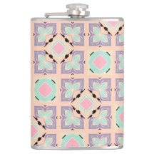 Pastel Geometric Tile Pattern | Pink Mint Purple