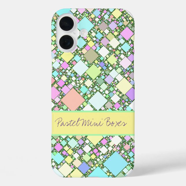 Pastel geometrischer Hintergrund Personalisiert Case-Mate iPhone Hülle (Rückseite)