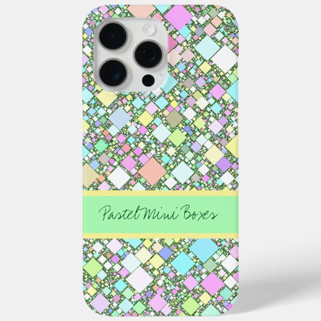 Pastel geometrischer Hintergrund Personalisiert Case-Mate iPhone Hülle (Rückseite)