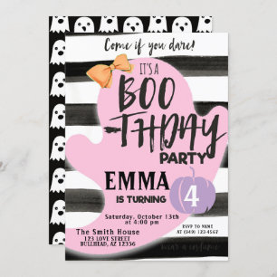 Pastel Ghost Halloween Party Geburtstag Einladung