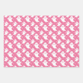 Pastel Ghosts Halloween Wrapping Paper Set 3 Geschenkpapier Set