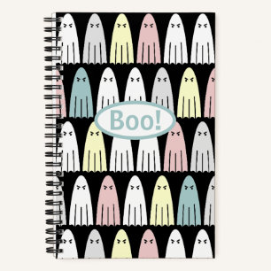 Pastel Ghosts Spooky Halloween Spiral-Notebook Notizbuch