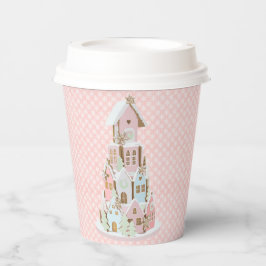 Pastel Gingerbread Castle Pappbecher