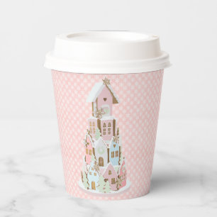 Pastel Gingerbread Castle Pappbecher