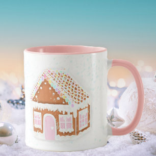 Pastel Gingerbread House Tasse