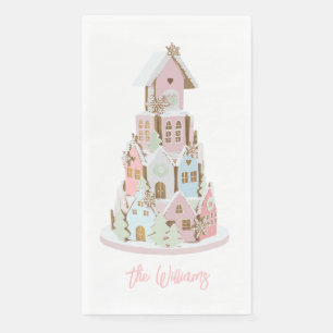 Pastel Gingerbread Sugar Castel Cake Serviette
