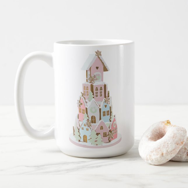 Pastel Gingerbread Sugar Castle Tasse (Mit Donut)