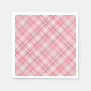 Pastel Gingham Napkins Soft Red Serviette