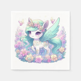 Pastel Girl Unicorn Kinderdusche Serviette