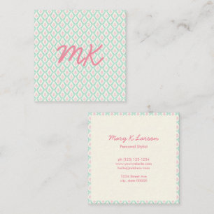 Pastel Girly Business Cards Quadratische Visitenkarte