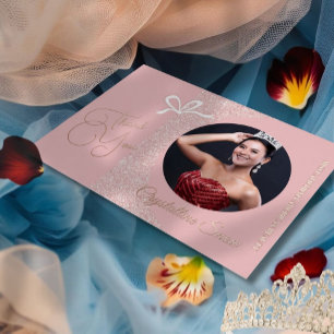 Pastel Glitz Folie Pageant Dankeskarte Folien Feiertagskarte