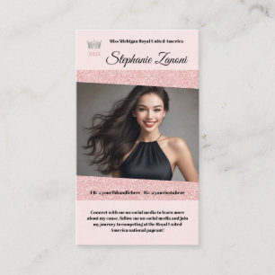 Pastel Glitz Pageant Visitenkarte   QR Code