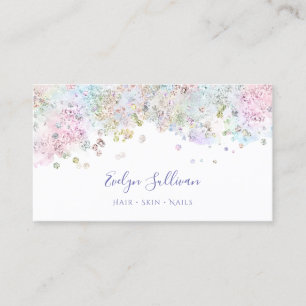 Pastel Glitzer Confetti Business Card Visitenkarte