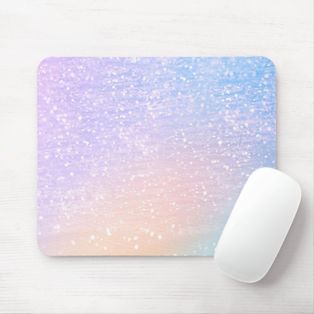 Pastel Glitzer Moderner Glam Office Computer Mousepad (Mit Mouse)