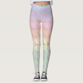 Pastel Glitzer Rainbow Einhorn Leggings Yoga Pants
